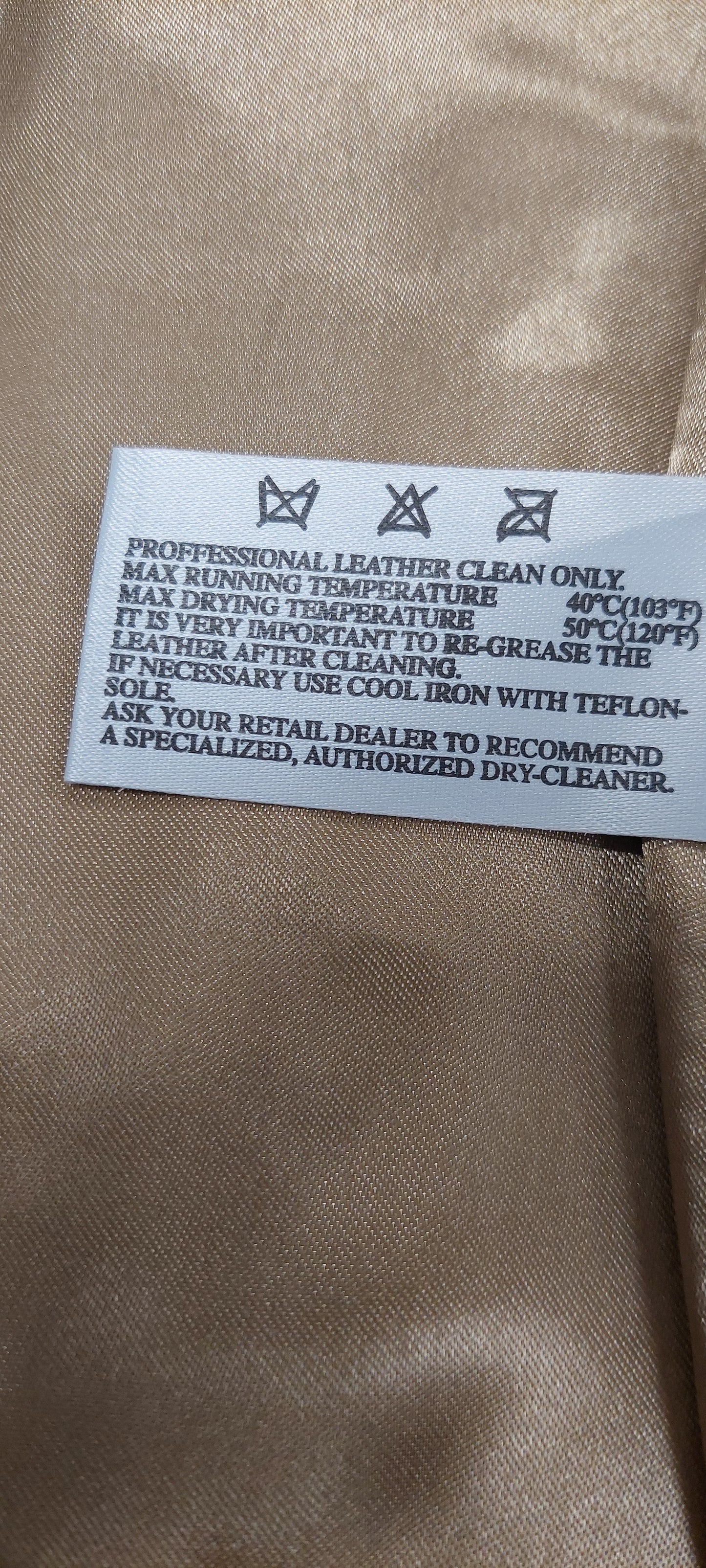 Jofama mokkanahkatakki, beige, koko 38