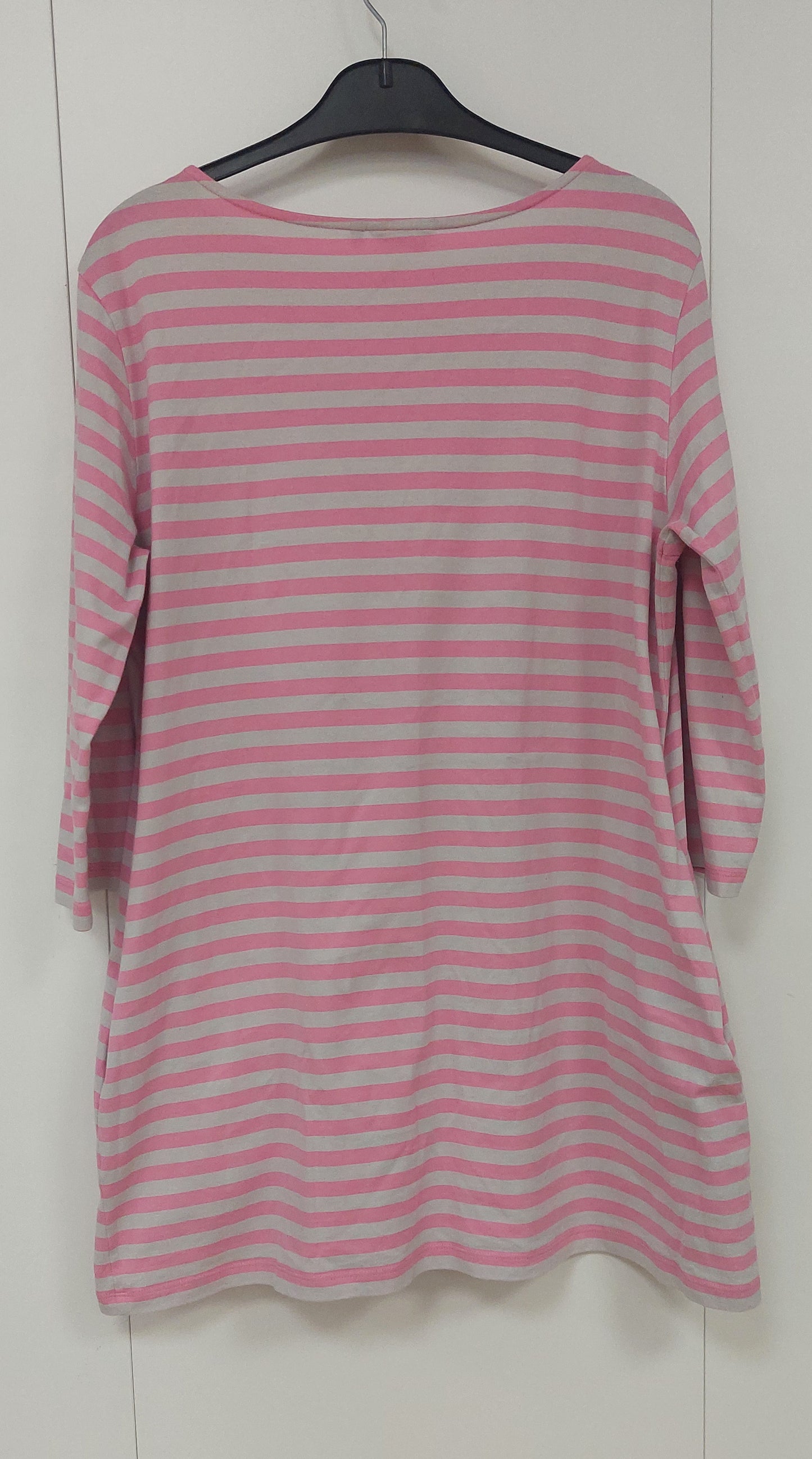 Marimekko Raitatunika – Vaaleanpunainen/harmaa, koko L