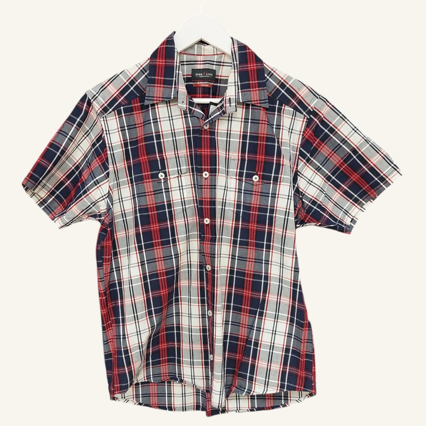 Park Lane Ruutupaita - Tummansininen/Punainen