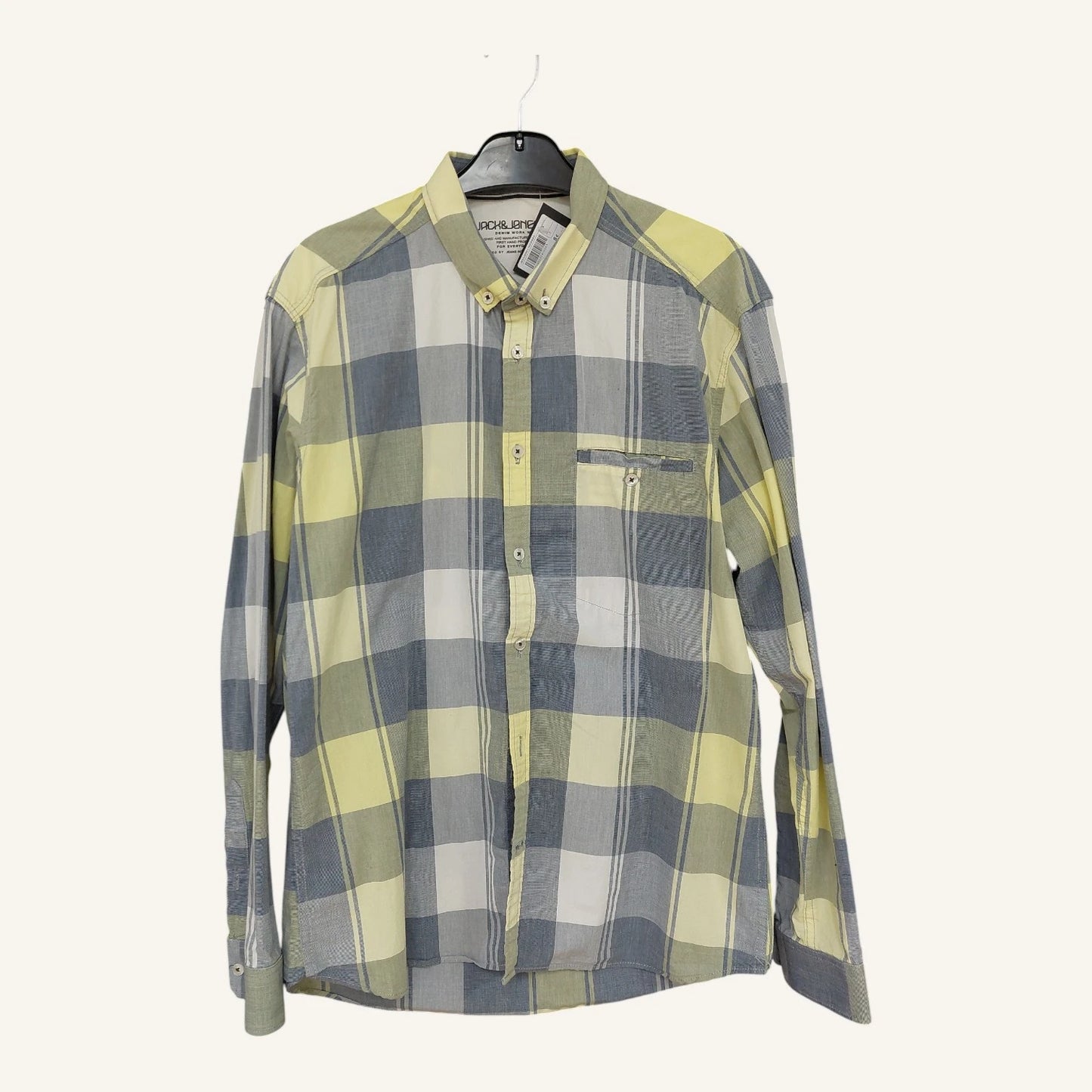 Jack & Jones Ruutupaita - Keltainen/Harmaa