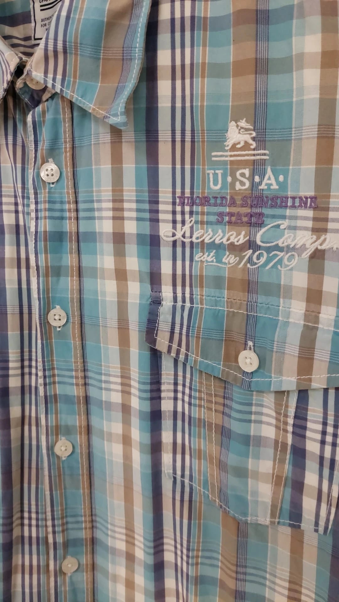 Lerros Ruutupaita - Sininen/Beige