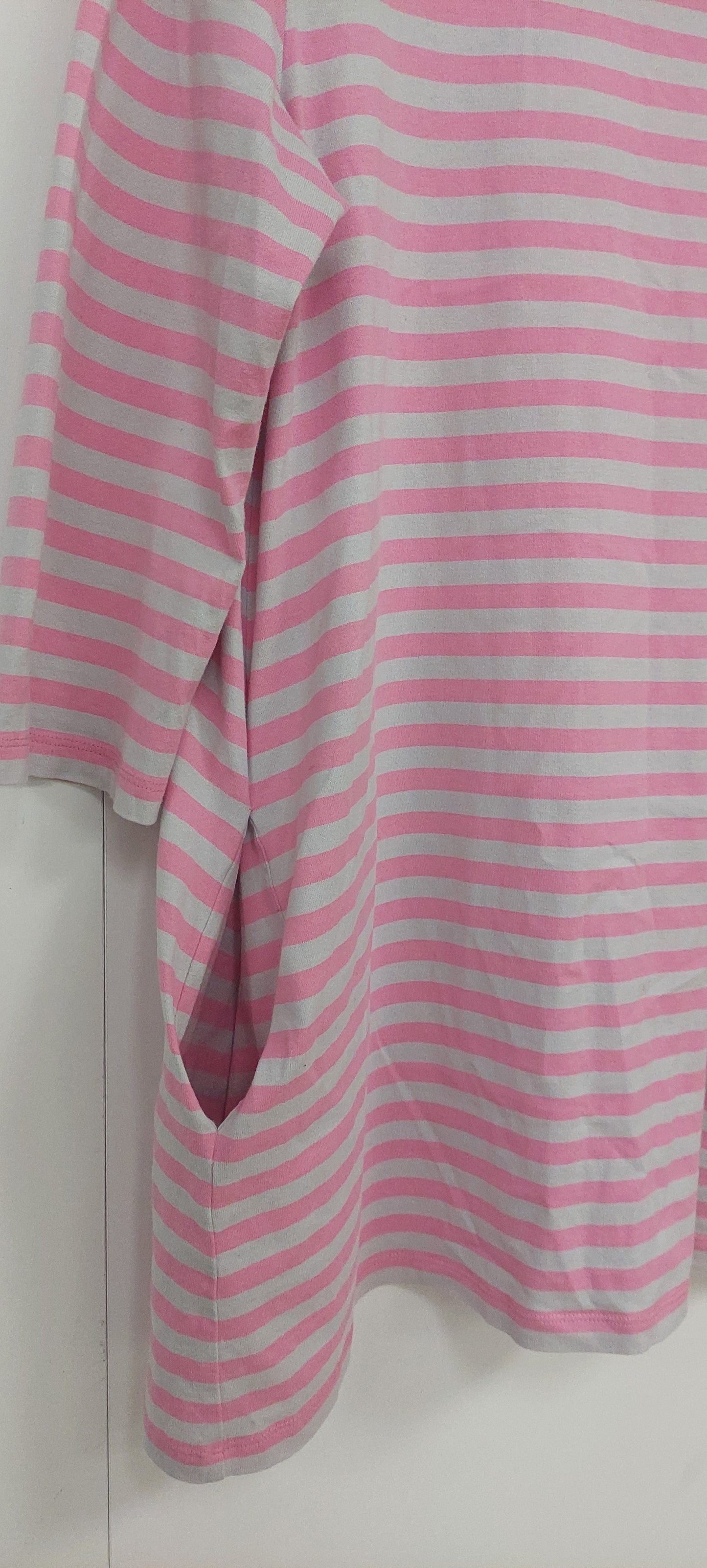 Marimekko Raitatunika – Vaaleanpunainen/harmaa, koko L