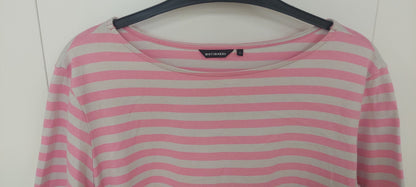Marimekko Raitatunika – Vaaleanpunainen/harmaa, koko L
