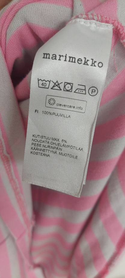Marimekko Raitatunika – Vaaleanpunainen/harmaa, koko L