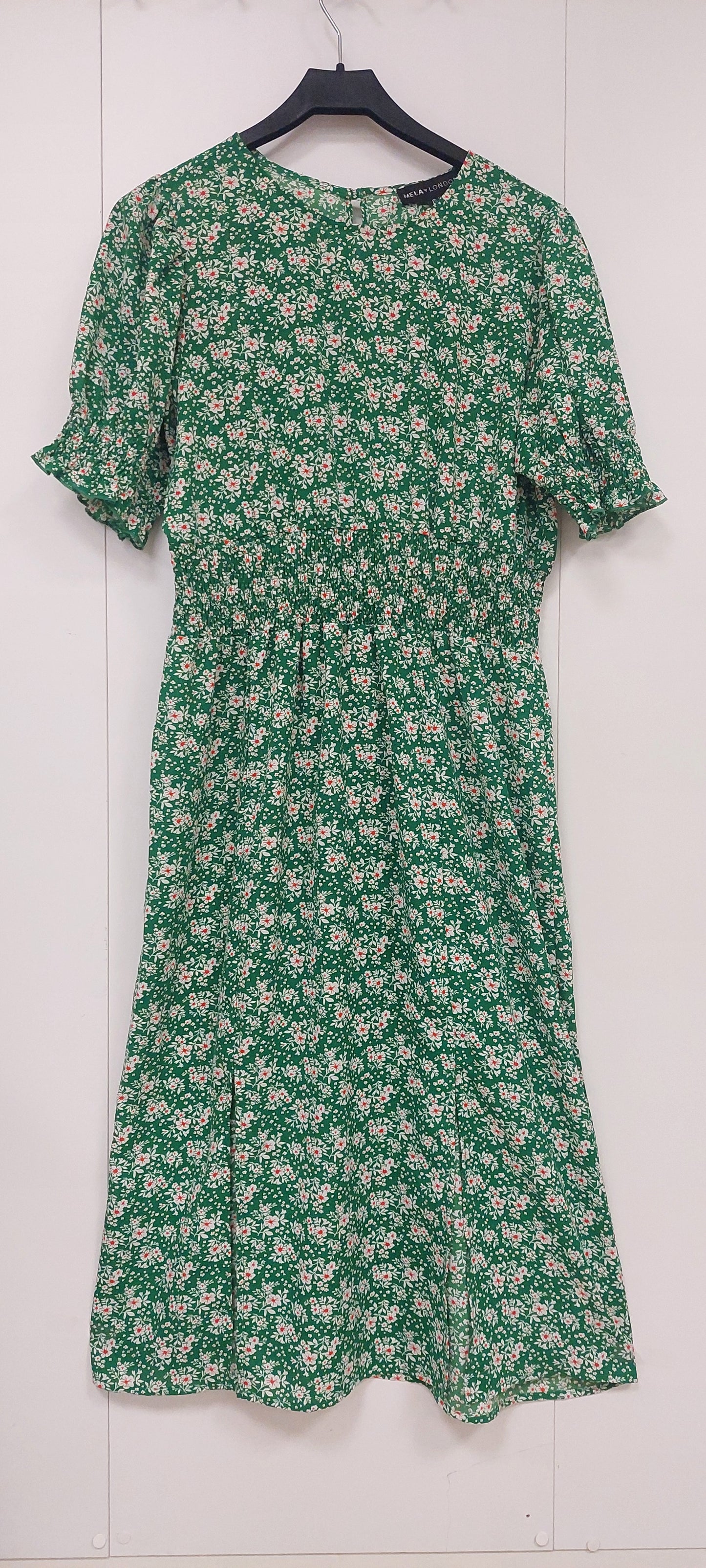 Mela London Kukkamekko – Vihreä, kukka-print, koko 40