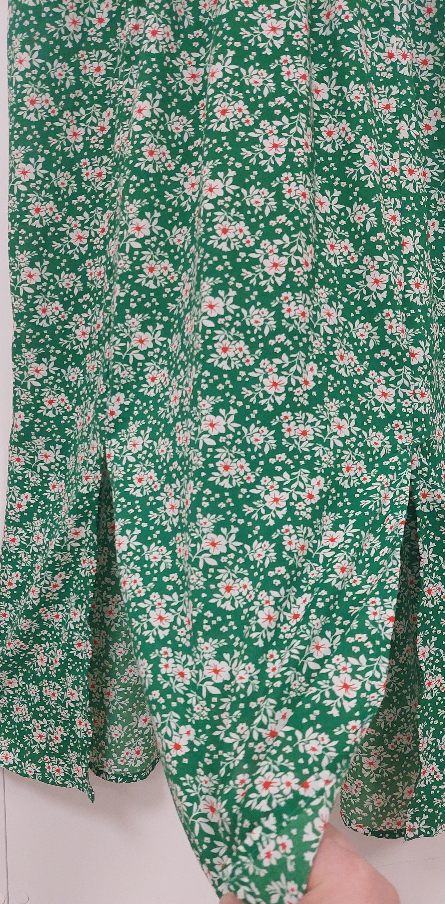 Mela London Kukkamekko – Vihreä, kukka-print, koko 40