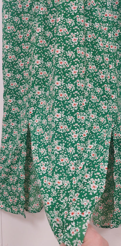 Mela London Kukkamekko – Vihreä, kukka-print, koko 40