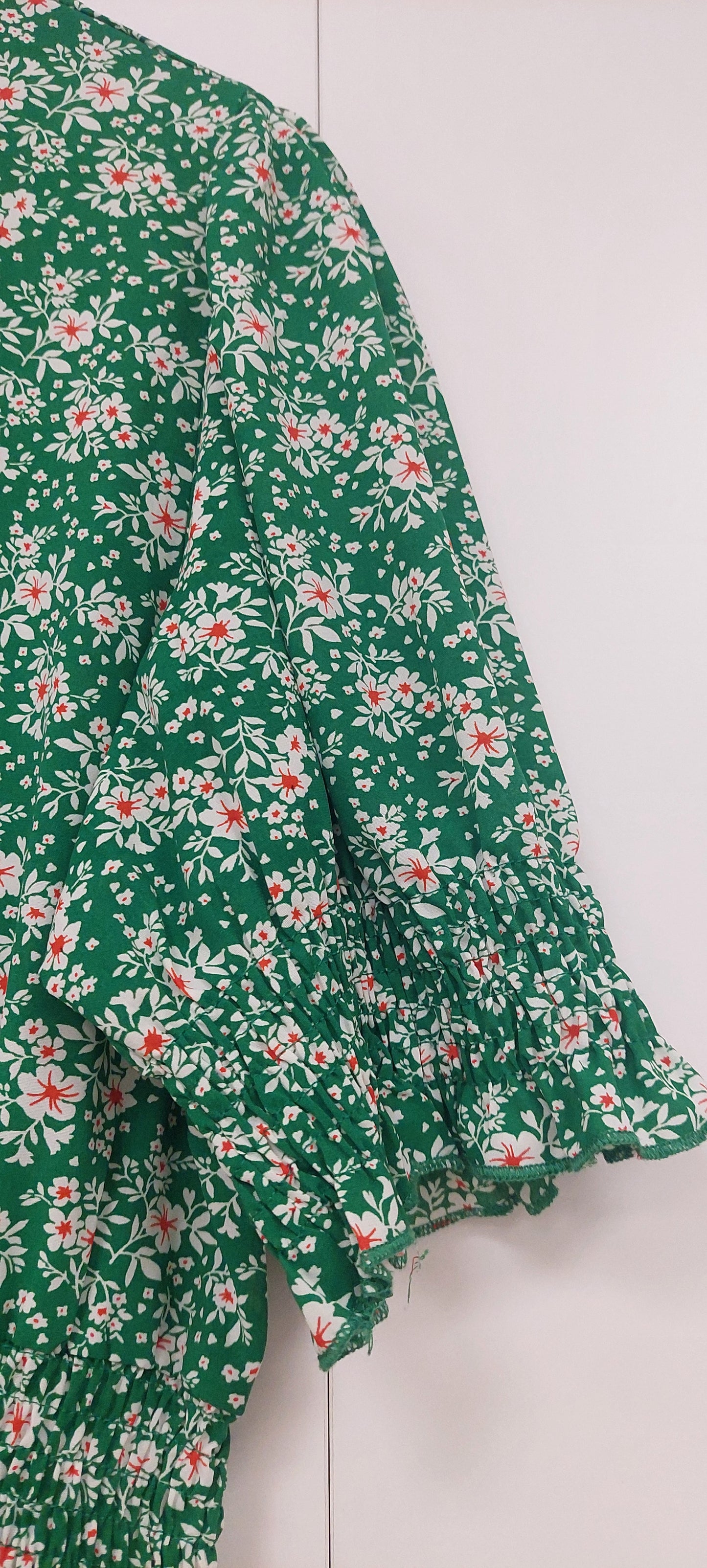 Mela London Kukkamekko – Vihreä, kukka-print, koko 40