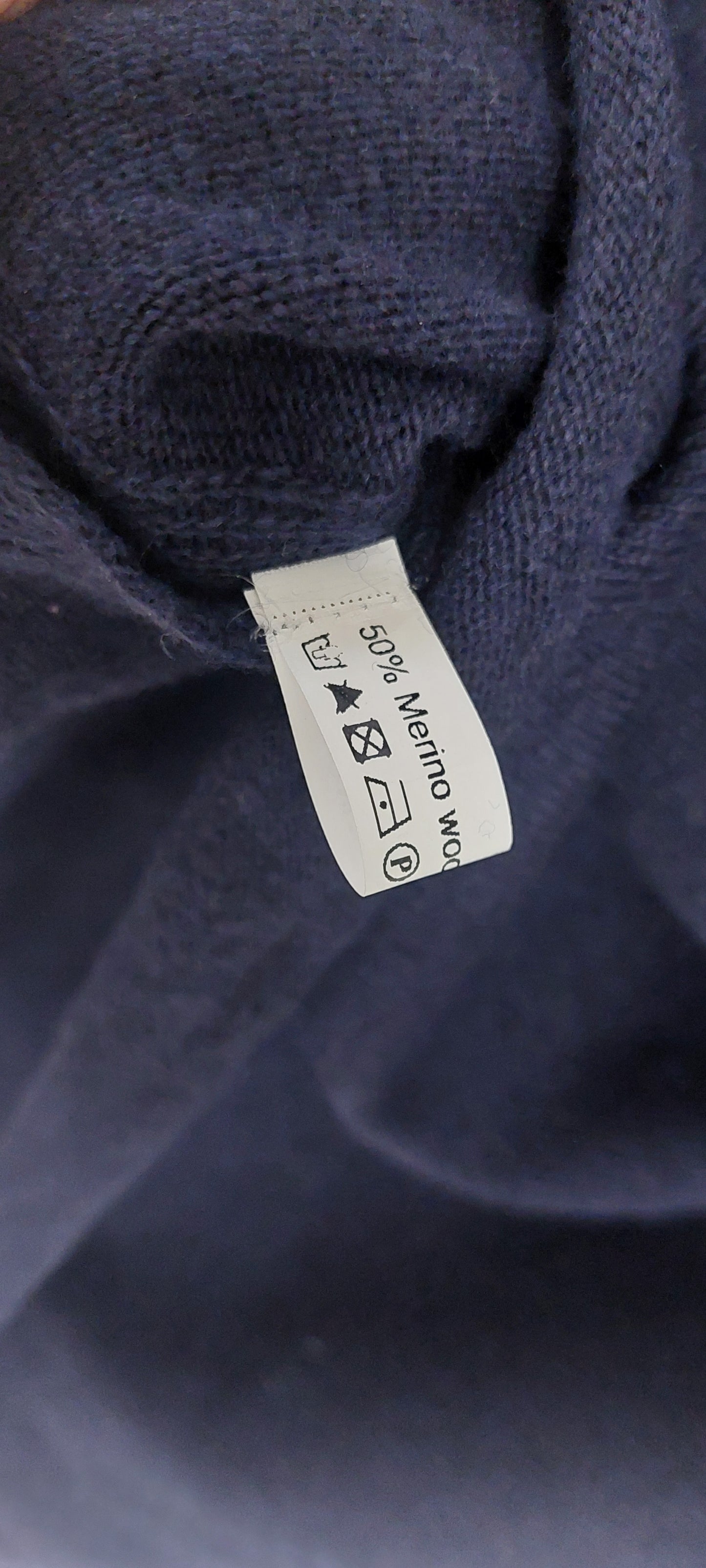 Merinovillaponcho – Tummansininen, one size