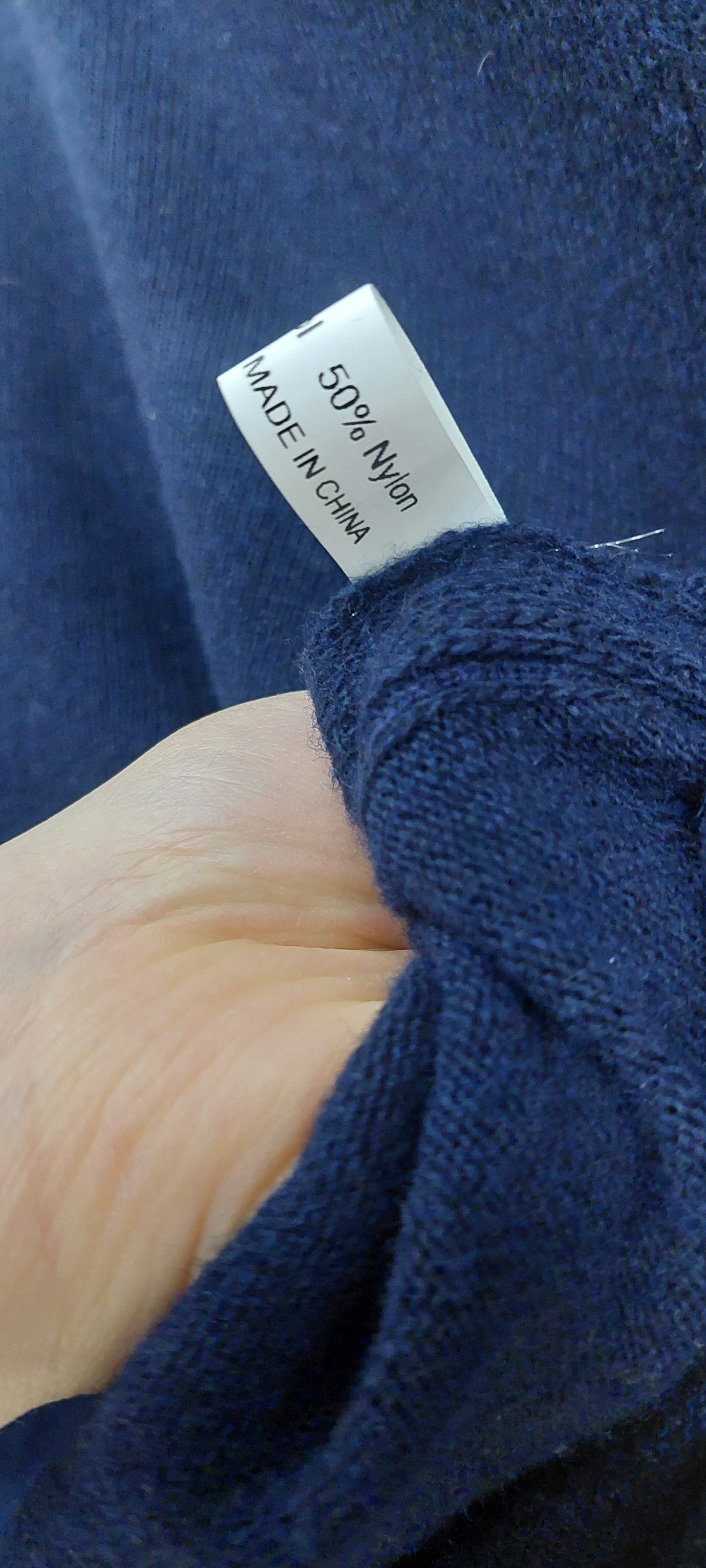 Merinovillaponcho – Tummansininen, one size