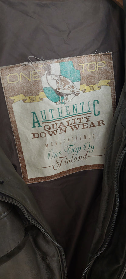 Vintage Nahkauntuvatakki – One Top Oy Finland