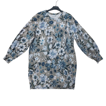 Versonpuoti Tunika XXL - Sininen Kukkakuvio