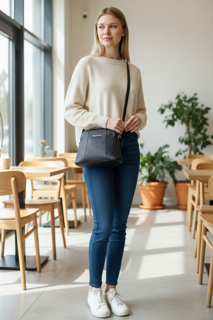 Daniele Donati Nahkalaukku Musta