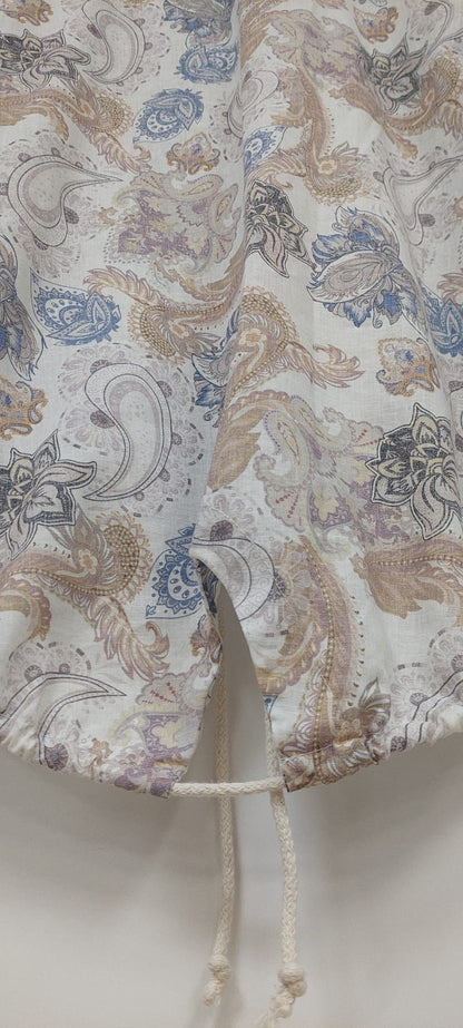 Pellavapaita hupulla, paisley – Made in Italy