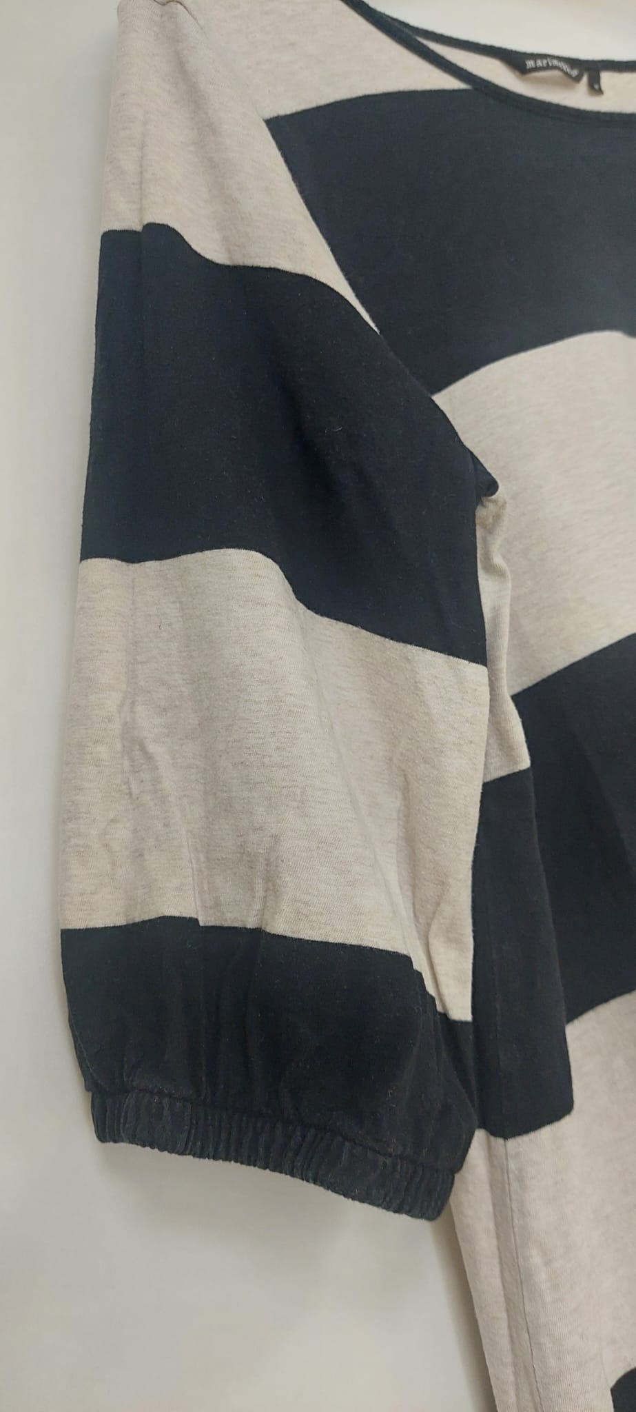 Marimekko Raitatunika – Beige/musta, koko M