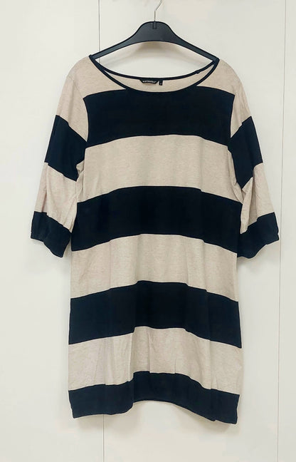 Marimekko Raitatunika – Beige/musta, koko M