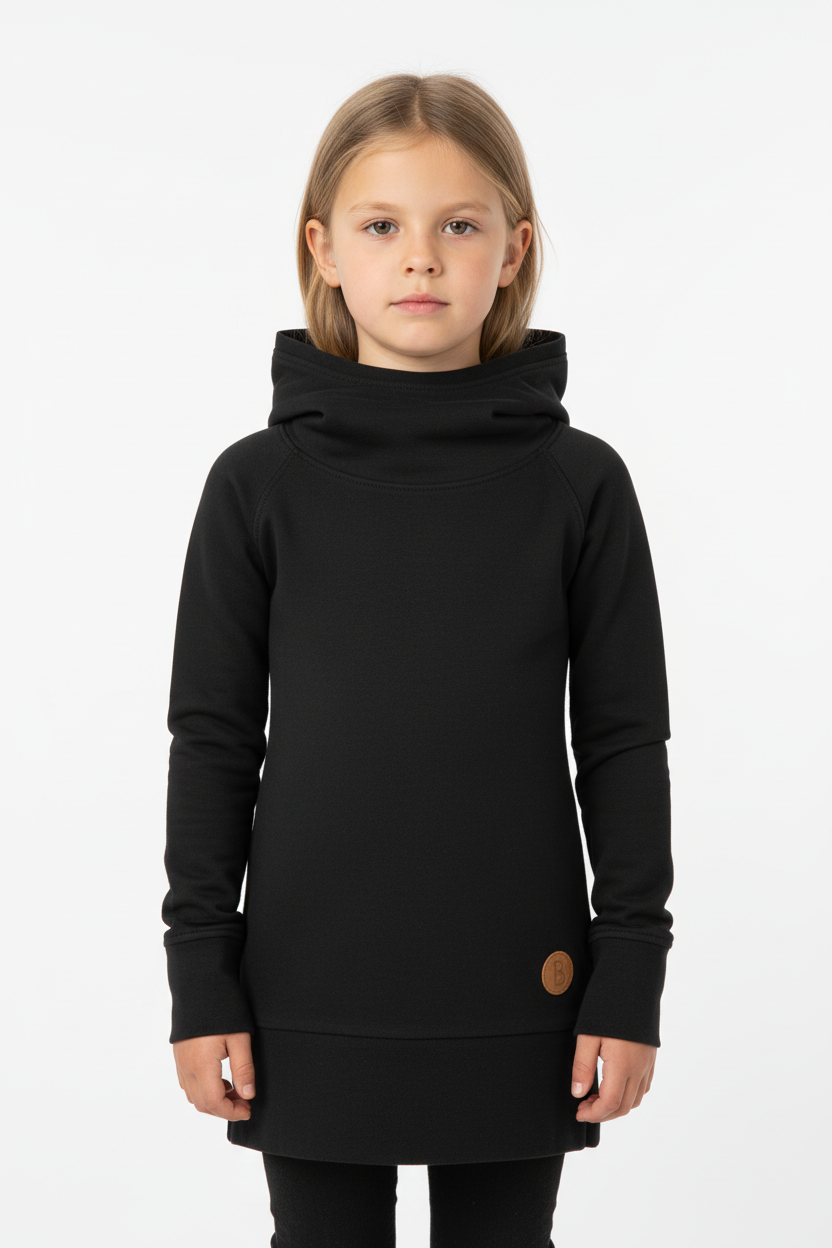 Blaa huppari musta - lyhyempi