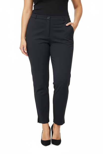 CLAIRE housut napilla ja vetoketjulla