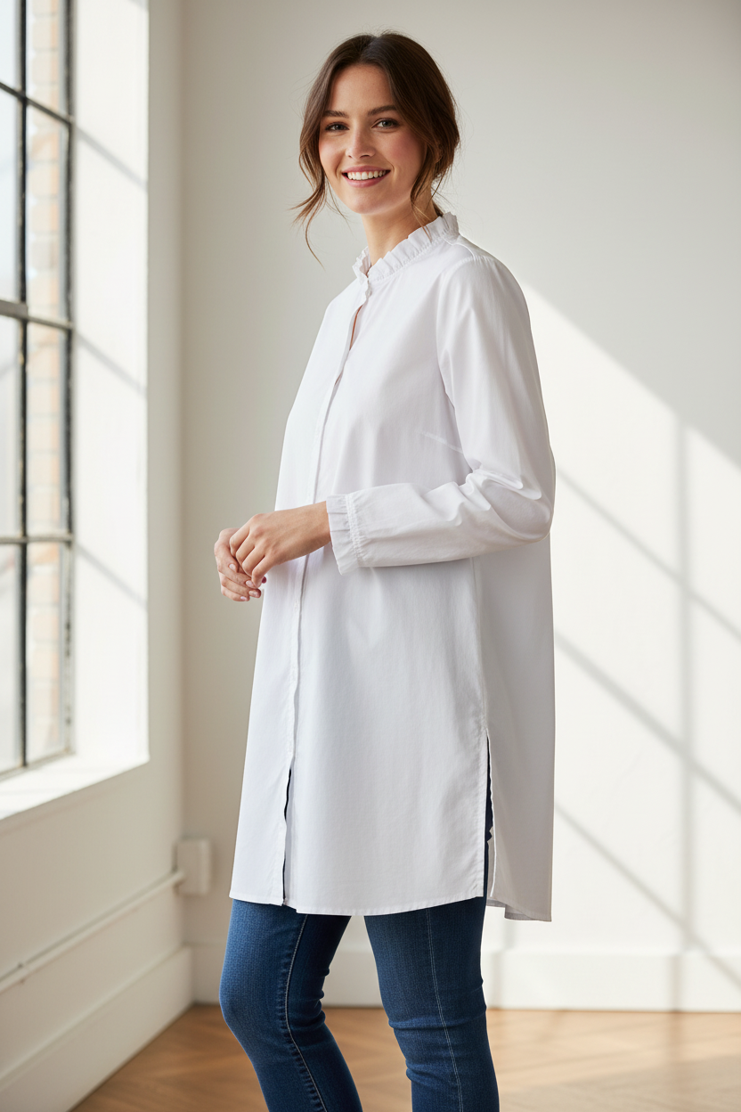 Culture valkoinen paita mallilla