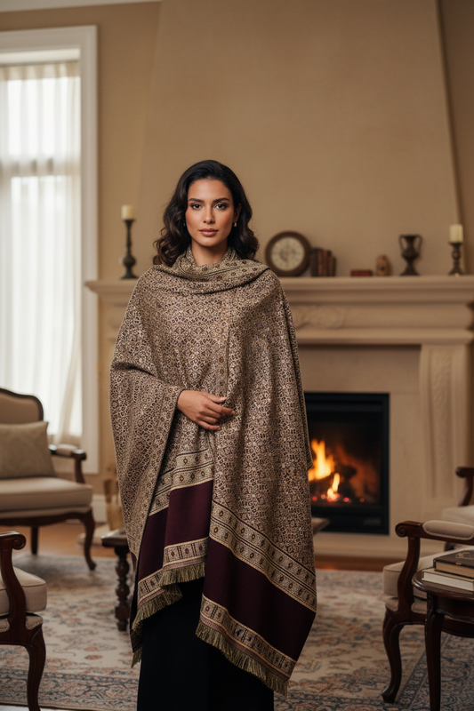 Egyptiläinen iso huivi mallilla