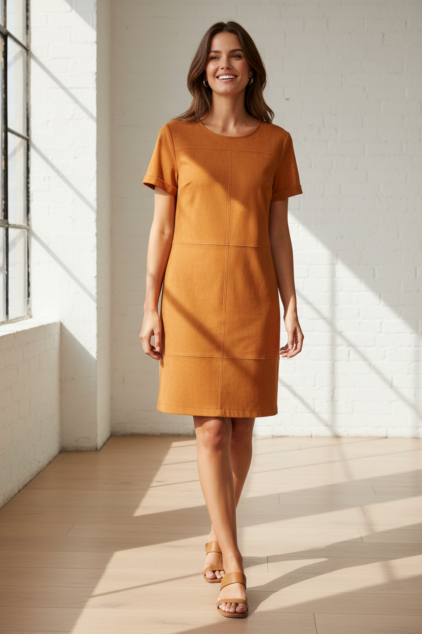 Esprit mekko okra mallilla