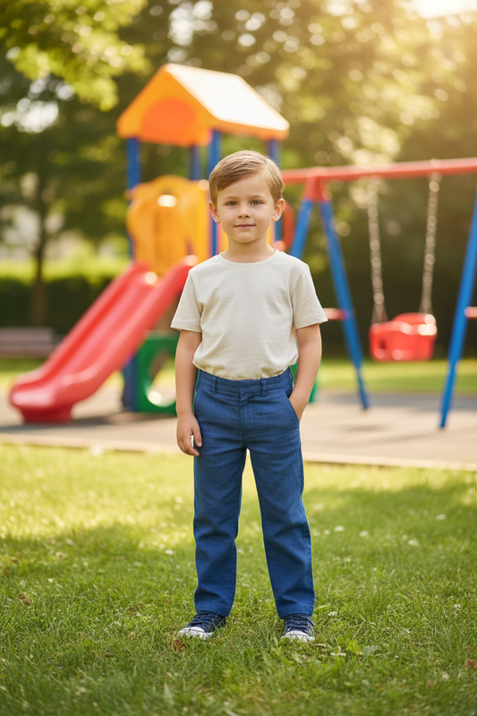 H&M pellavahousut lapsimallilla