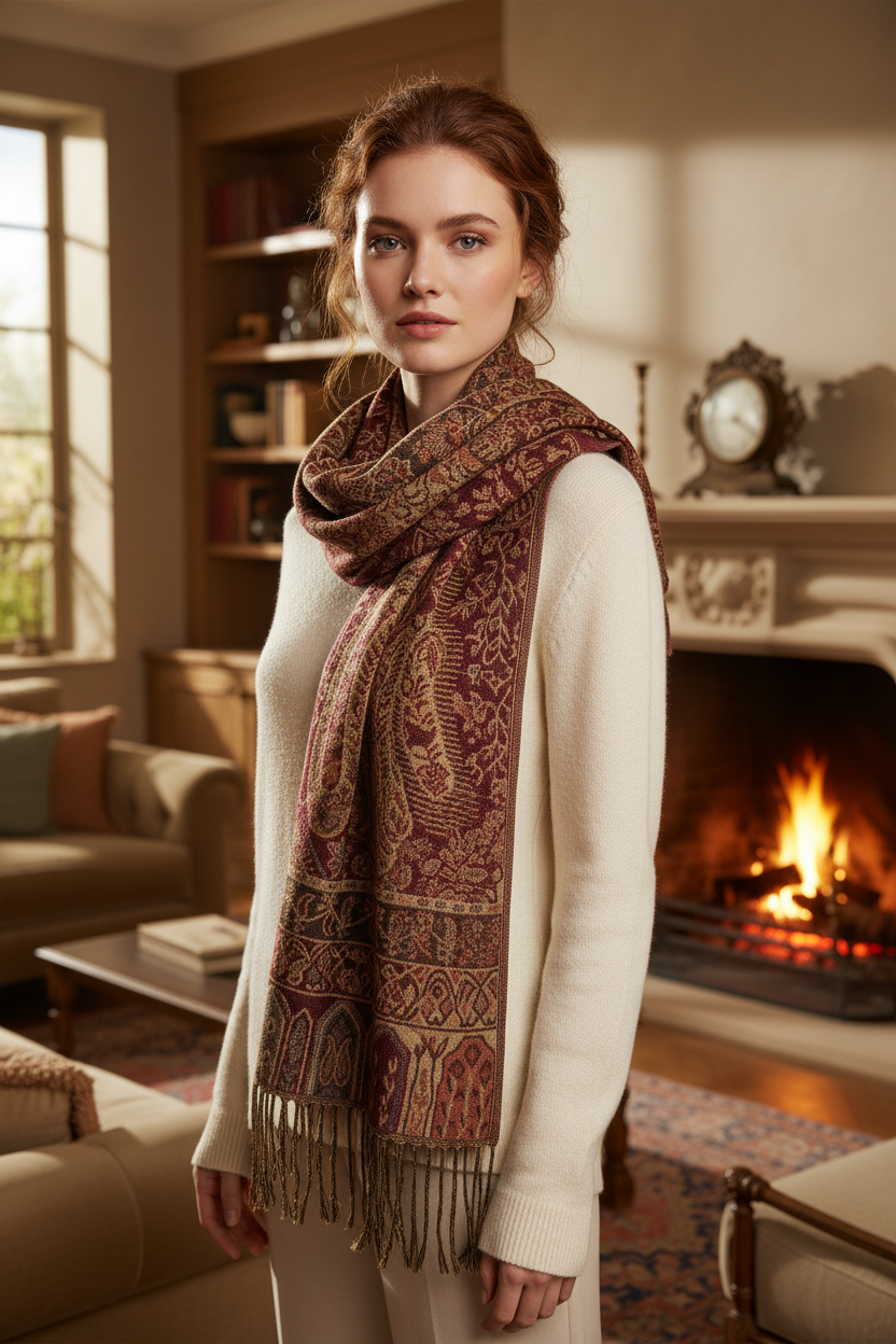 Kirjava kaulahuivi mallilla