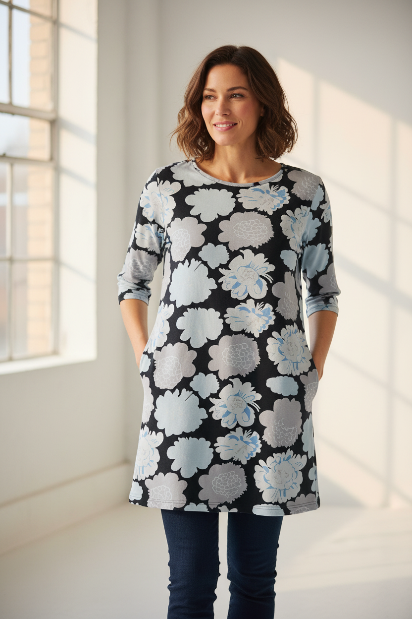 Marimekko Pioni tunika mallilla