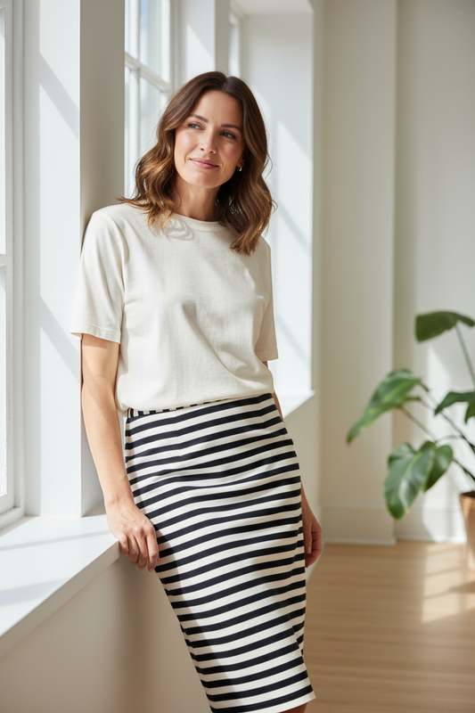 Marimekko raitahame luonnollisella mallilla