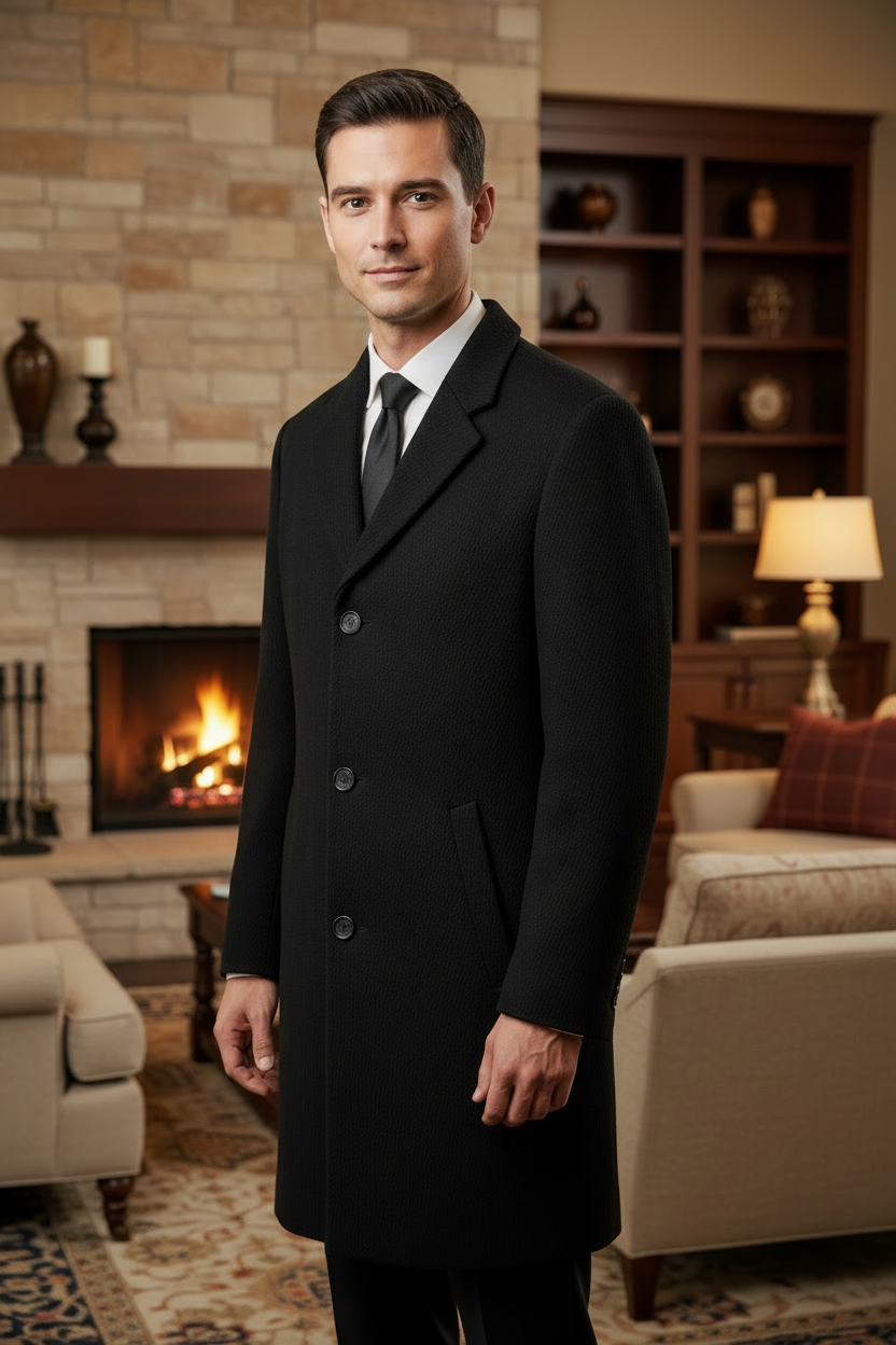 Musta villakangastakki ilman rintataskua